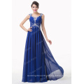 Grace karin Backless beading azul Chiffon Ball Gown Long Evening Party Dress CL6189